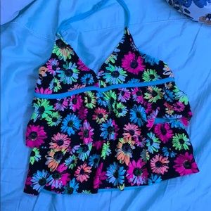 girls colorful sunflower swimsuit